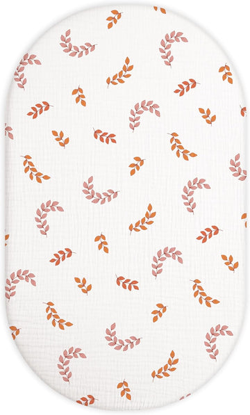 Bassinet Sheet for Baby Boy and Girl, Universal Fit for Rectangle, Oval, Hourglass Bassinet Mattress, Moses Basket Sheets